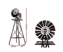 Load image into Gallery viewer, Metal Outdoor Garden Wind Mill 120cm
