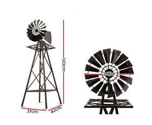 Metal Outdoor Garden Wind Mill 120cm