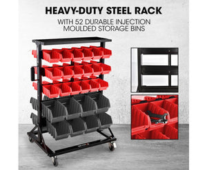 Parts Bin Rack Storage System Double-Sided Baumr-Ag