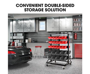 Parts Bin Rack Storage System Double-Sided Baumr-Ag
