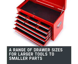 9 Drawer Red Tool Box Workshop Cabinet Bullet