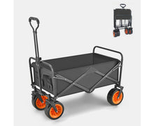 Load image into Gallery viewer, Black Wheeled Collapsible Cart 100kg
