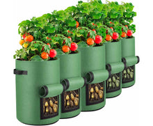 Load image into Gallery viewer, Potato Plant Grow Bag Pot With Handles Pack 5
