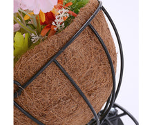 Load image into Gallery viewer, Large Garden Hanging Basket With Coir Liner &amp; Chain Set of 4
