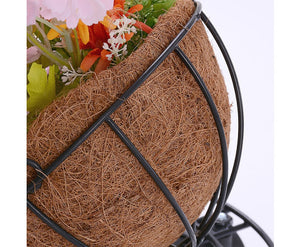 Large Garden Hanging Basket With Coir Liner & Chain Set of 4
