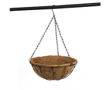 Load image into Gallery viewer, Large Garden Hanging Basket With Coir Liner &amp; Chain Set of 4
