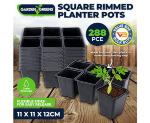 Seedling Planter Pot Square Garden Greens 288 PC Set