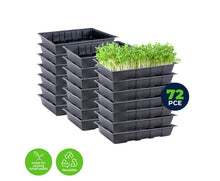 Load image into Gallery viewer, Seedling Trays Durable Reusable Garden Greens 72 PC Set
