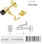 Load image into Gallery viewer, Trio Casillas Doorstop Traditional Hook &amp; Eye Brass Plated 90
