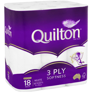 Toilet tissue 3 ply quilton pack 18